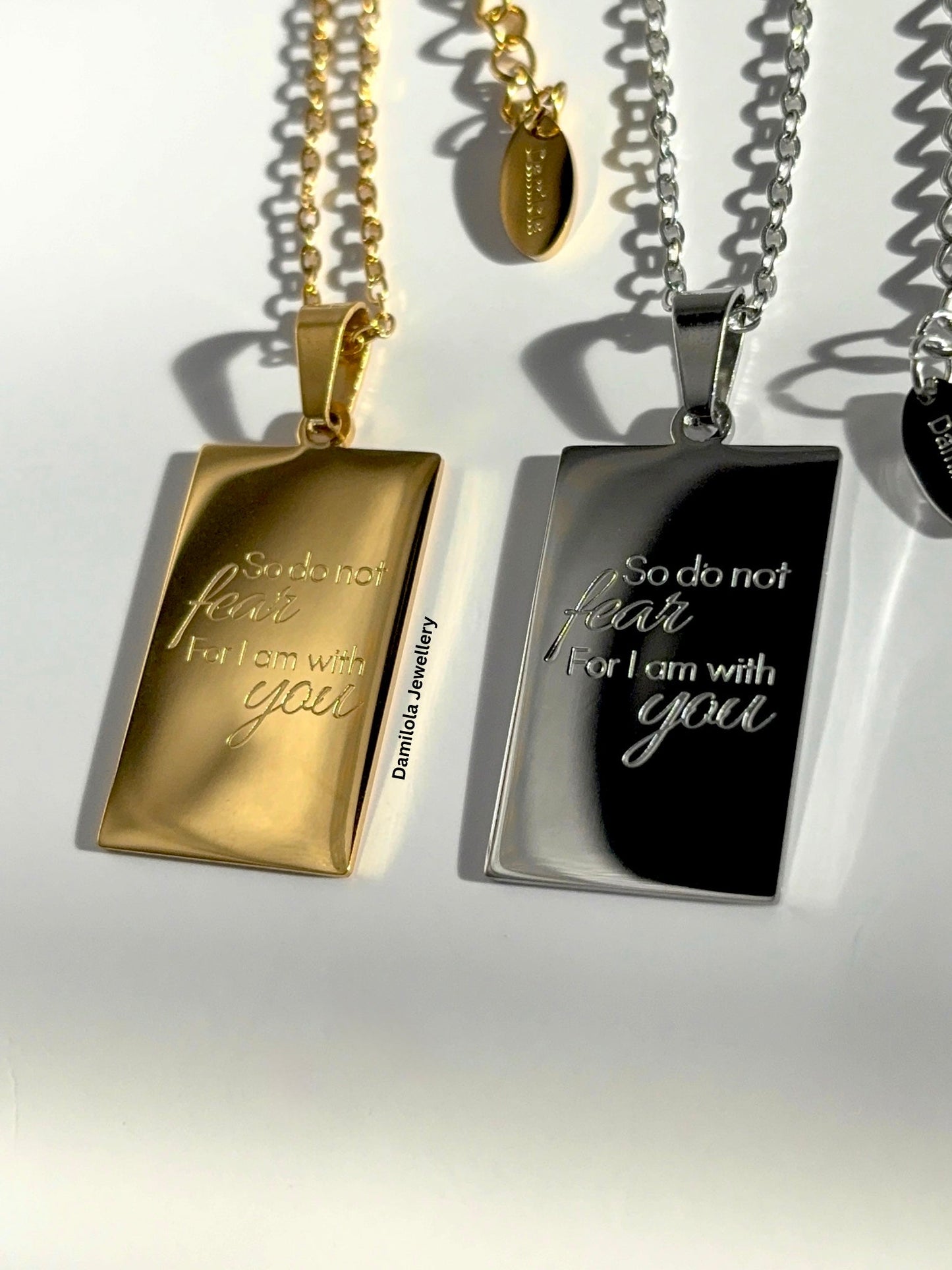 ‘So Do Not Fear’ Necklace - Gold/Silver - Double Sided
