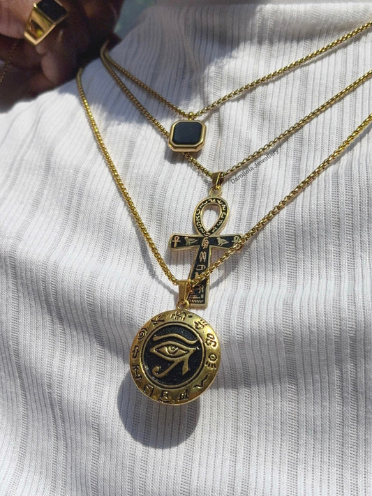 Ancient Ankh Noir Necklace