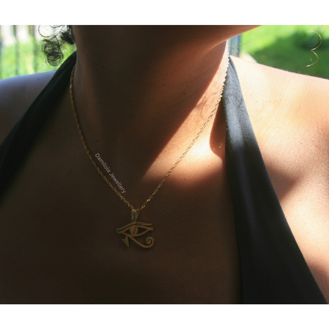Eye Of Horus Necklace - Gold/Steel