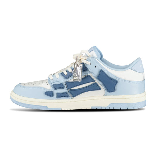 Amiri Skeleton Low Top Trainers Baby Blue & White