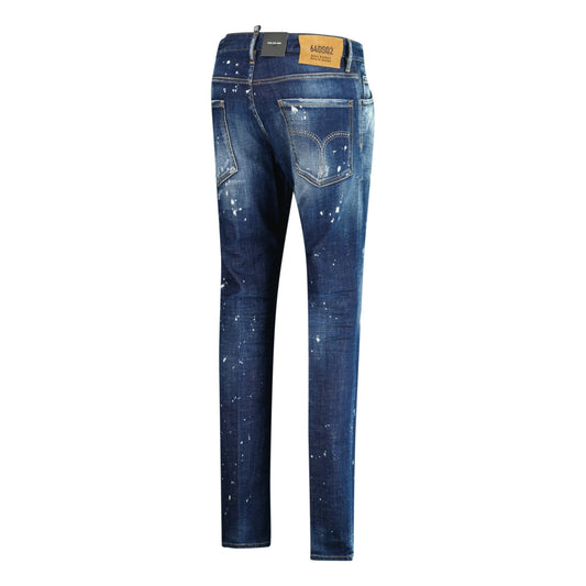 DSquared2 'Cool Guy Jean' Distessed White Paint Jeans Blue