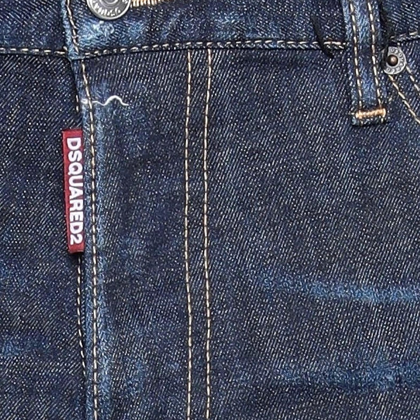 DSquared2 'Cool Guy' Yellow & Red Paint Slim Fit Jeans