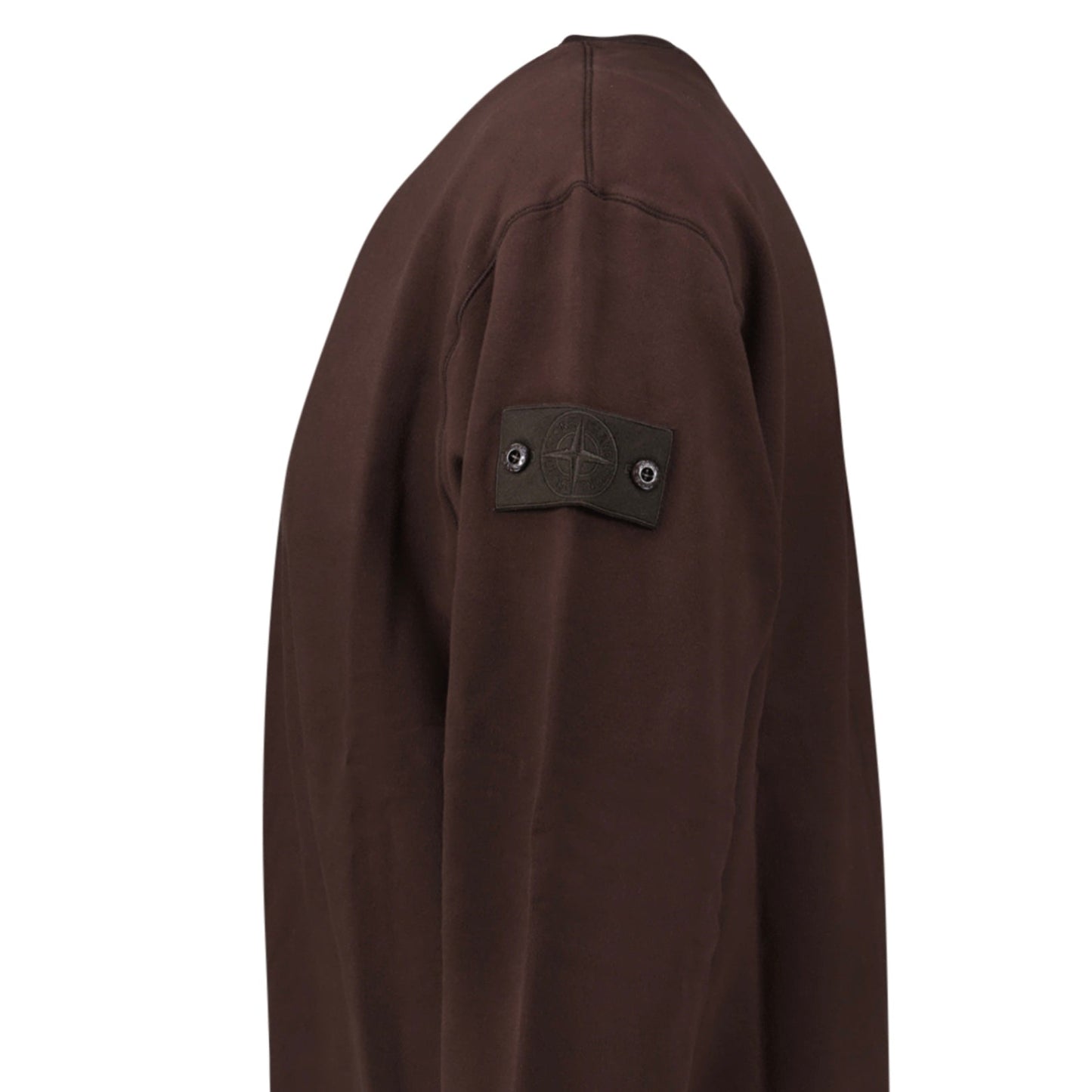 Stone Island Ghost Badge Crewneck Sweatshirt Dark Brown