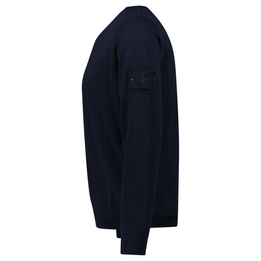 Stone Island Ghost Wool Crew Neck Jumper Navy