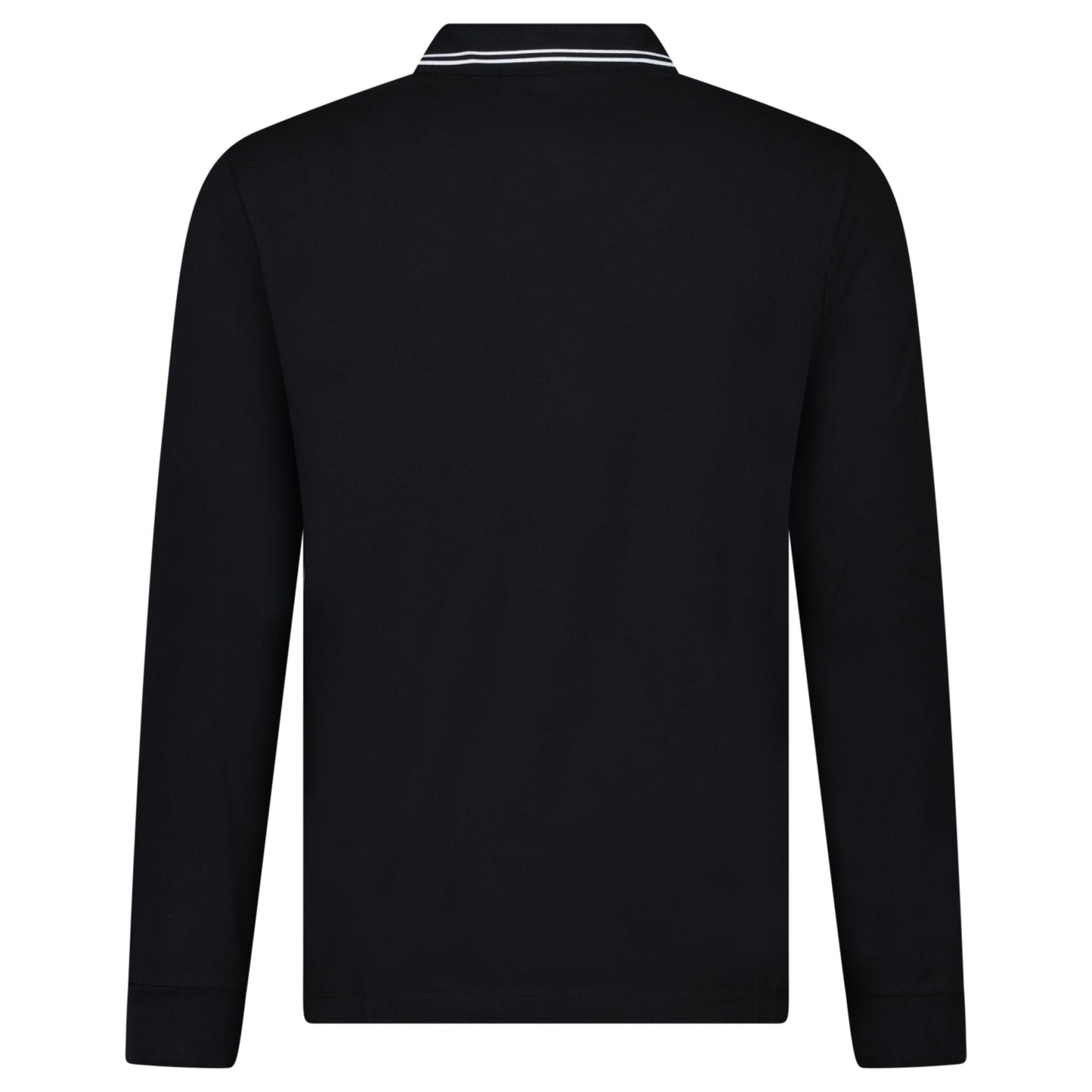 Stone Island Long-Sleeve Polo Shirt in Black
