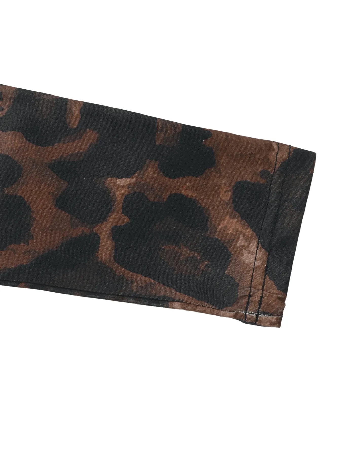 Leopard Round Neck Top and Skirt Set