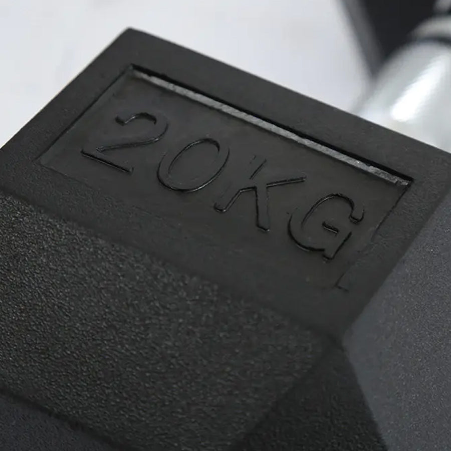 Hex Dumbbell Set with 3-Tier Tree Rack & Optional Bench – Rubber Coated Anti-Roll Weights for Home Gym