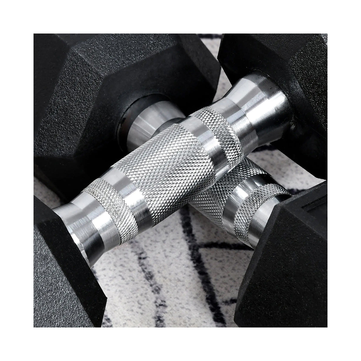 Hex Dumbbells Pair – Rubber-Coated Cast Iron – 2.5kg to 60kg – Premium Gym Weights