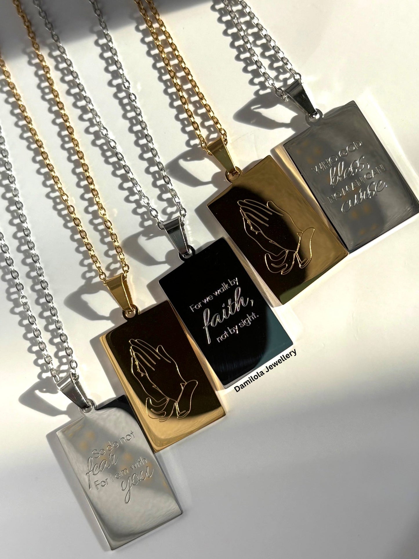 ‘So Do Not Fear’ Necklace - Gold/Silver - Double Sided