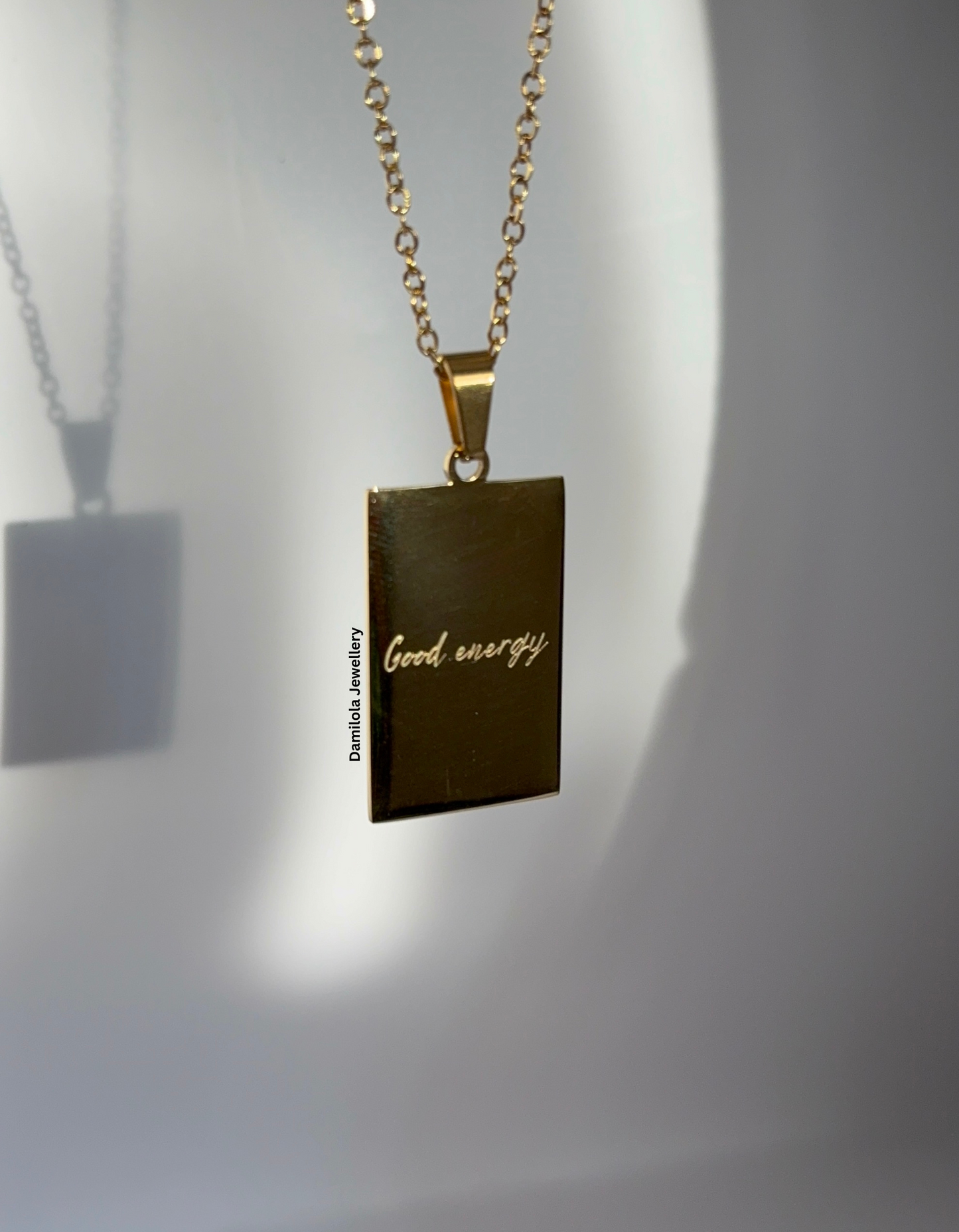 ‘Good energy. No negativity’ Necklace - Gold/Silver - Double Sided