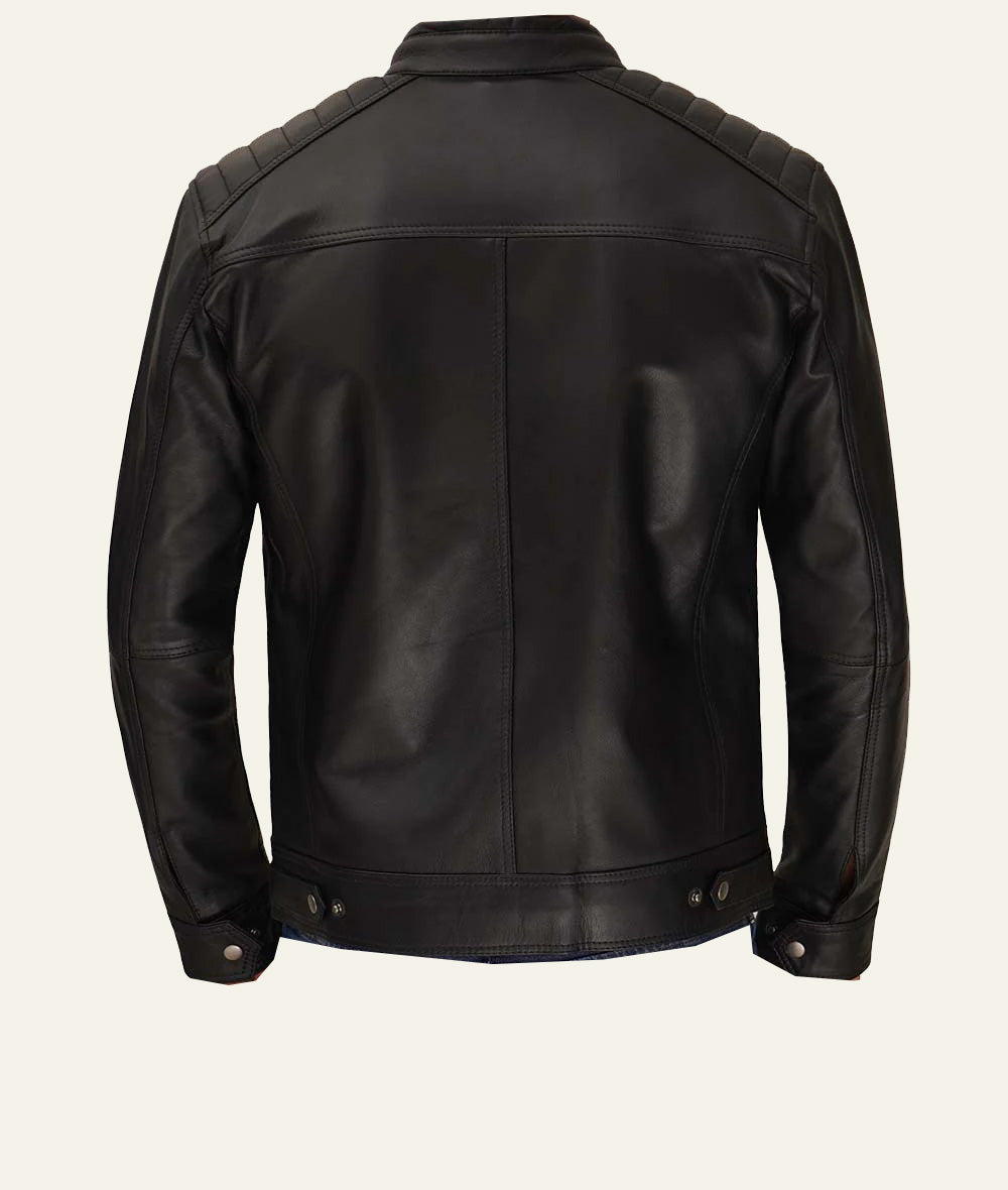 Men's Genuine Leather Jacket | Black - The Rising Fenix
