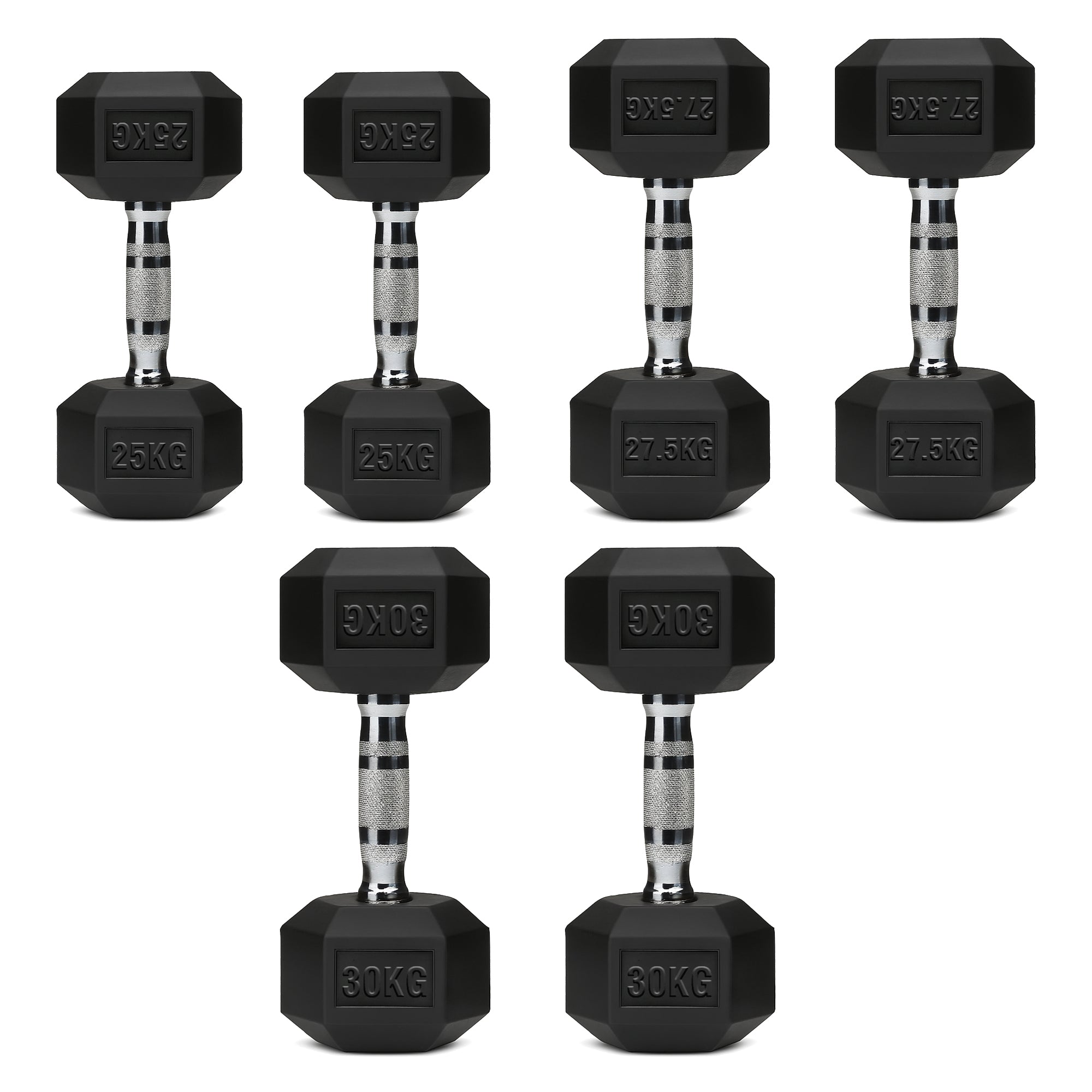 Hex Dumbbell Set with 3-Tier Tree Rack & Optional Bench – Rubber Coated Anti-Roll Weights for Home Gym