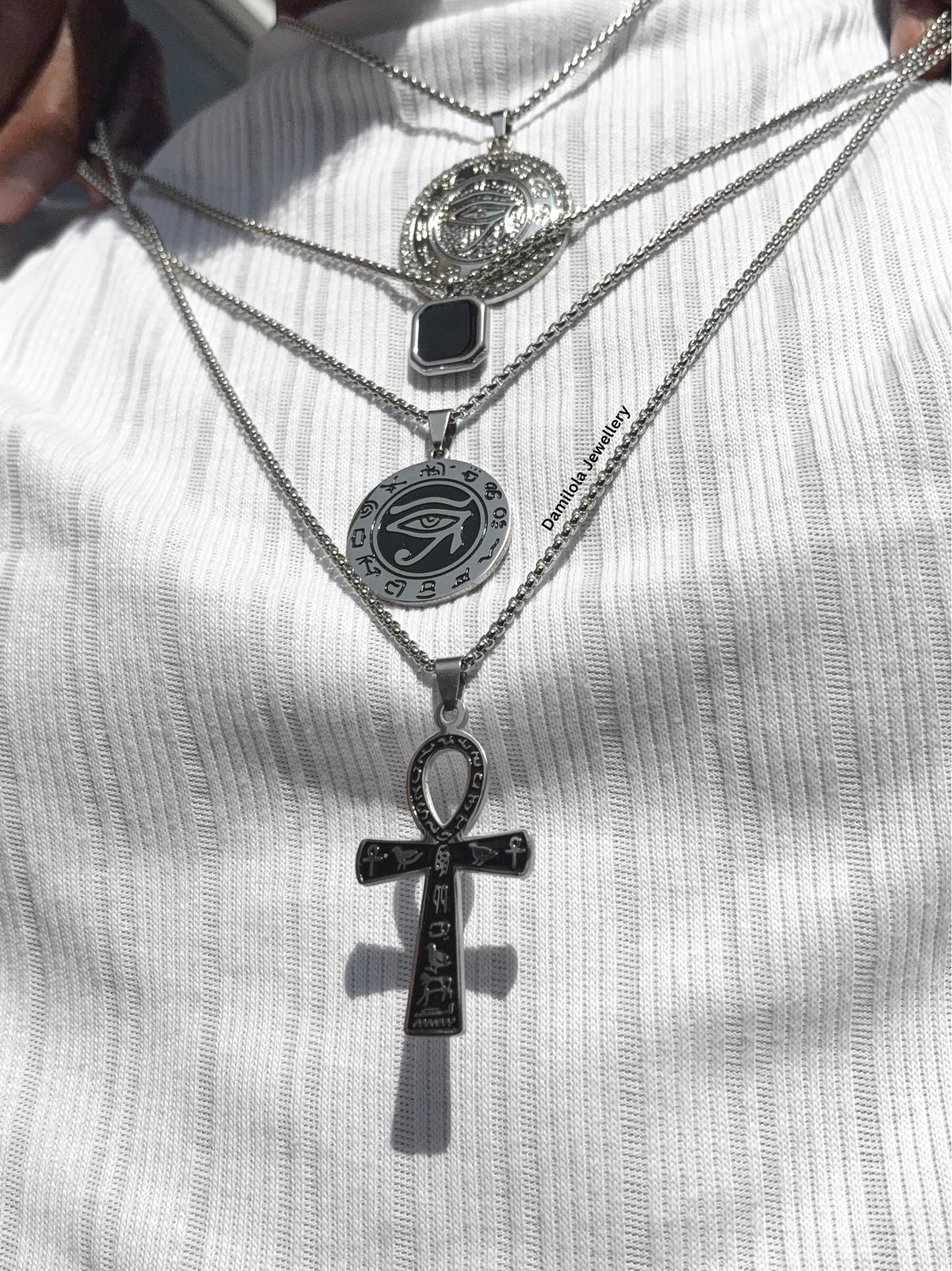 Ancient Ankh Noir Necklace