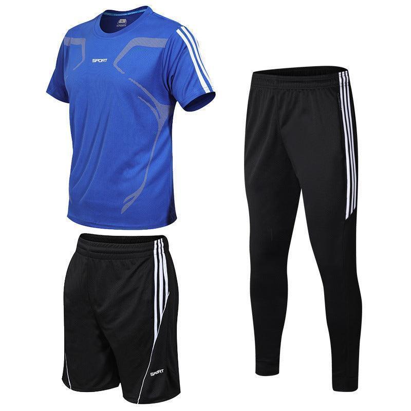 3 Piece Sports T-Shirt Tracksuit For Men
