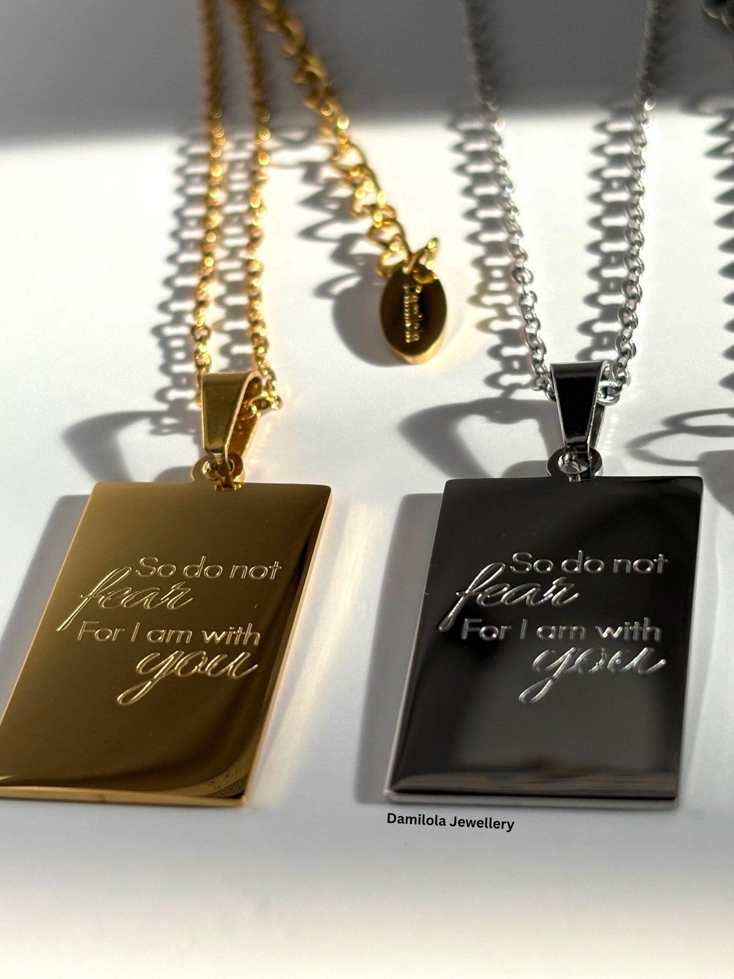 ‘So Do Not Fear’ Necklace - Gold/Silver - Double Sided