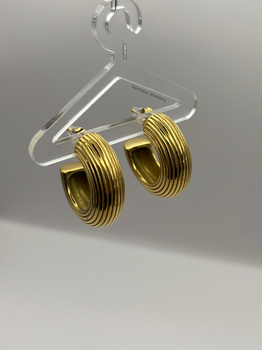 Luxe Gold Chunky ‘Jameila’ Hoop Earrings