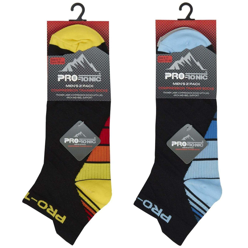 Sock Stack Men's Compression Low-Cut Running Socks 4 Pack Breathable Arch Support