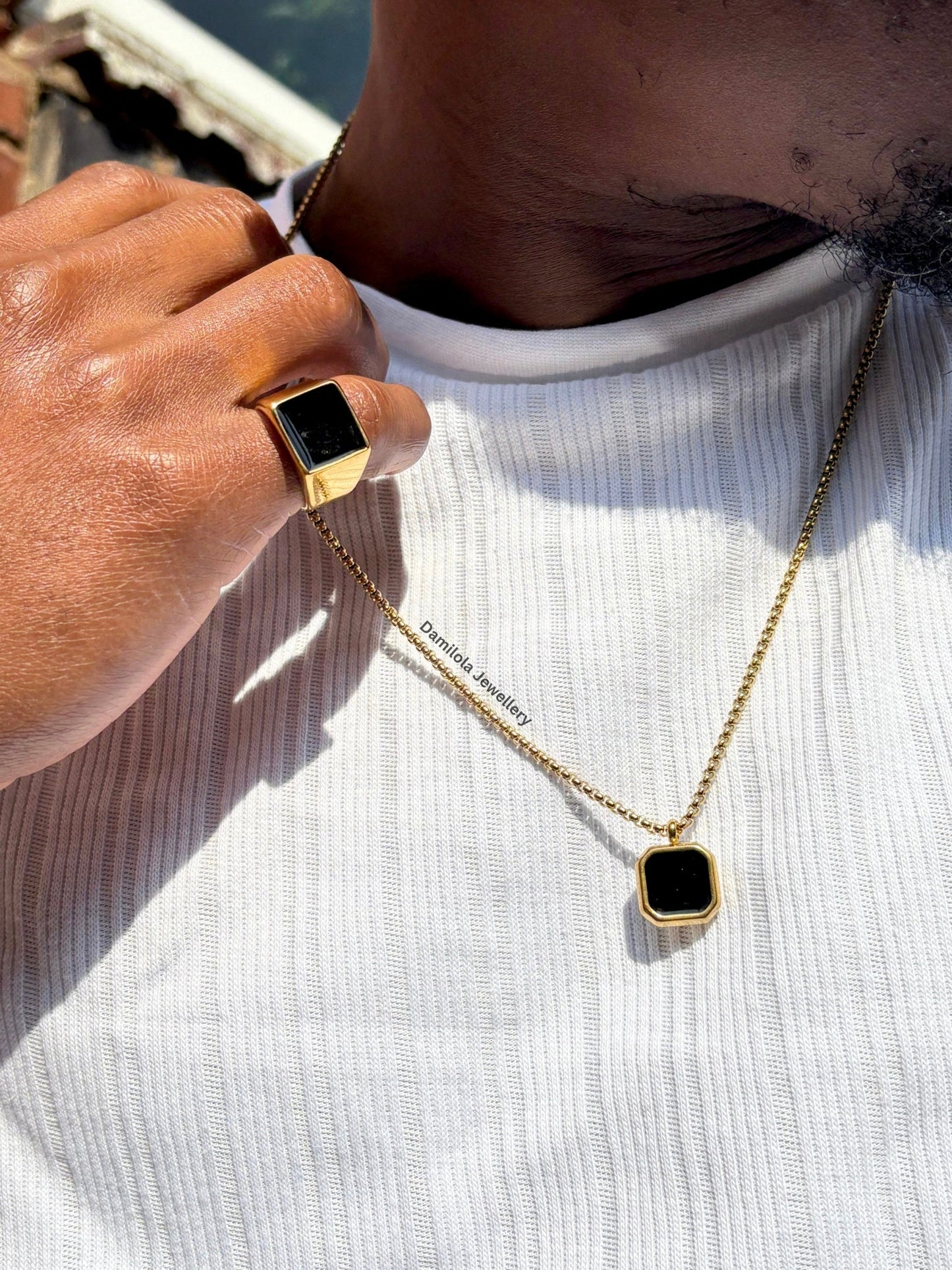 ‘King Noir’ Gold/Silver Necklace