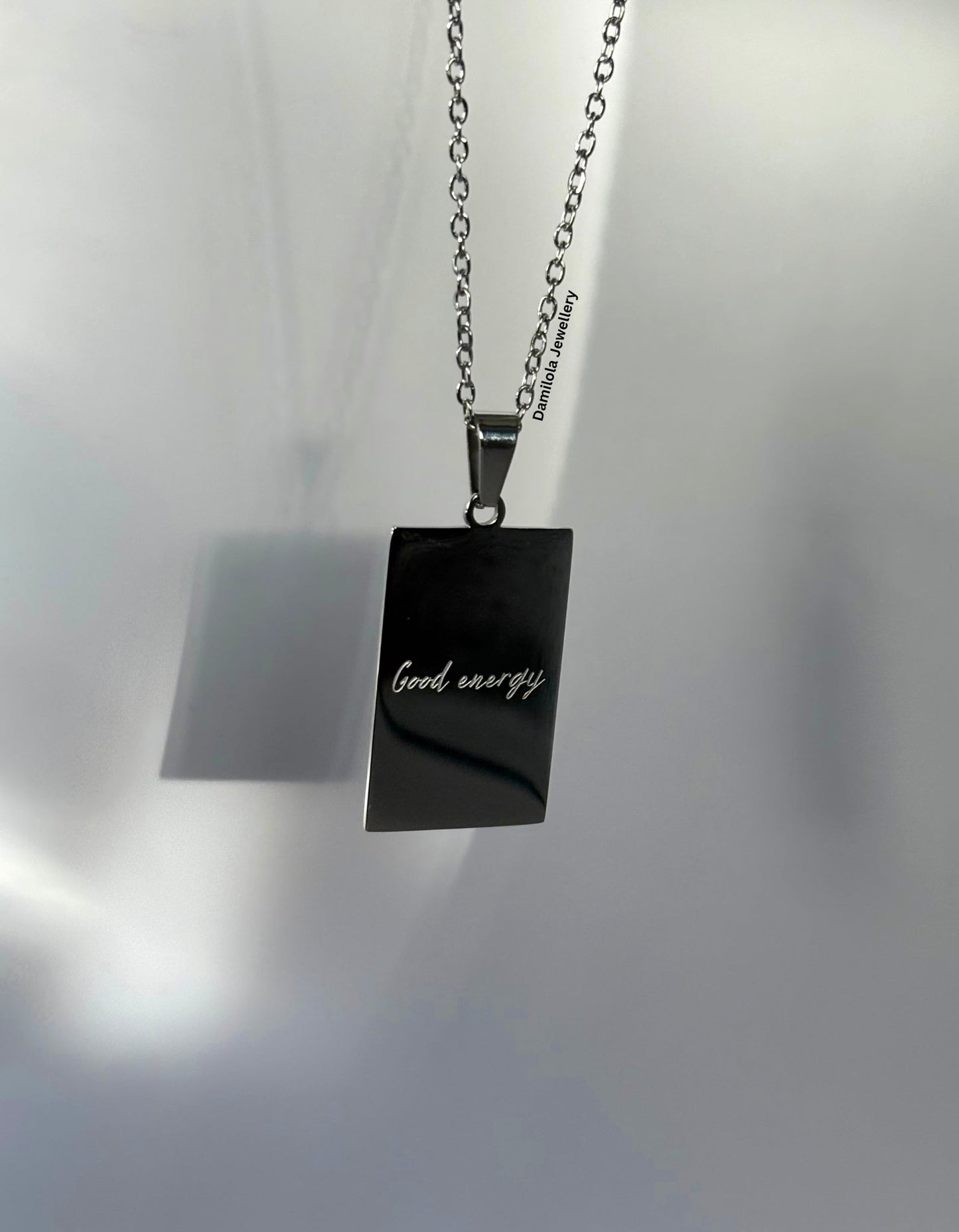‘Good energy. No negativity’ Necklace - Gold/Silver - Double Sided