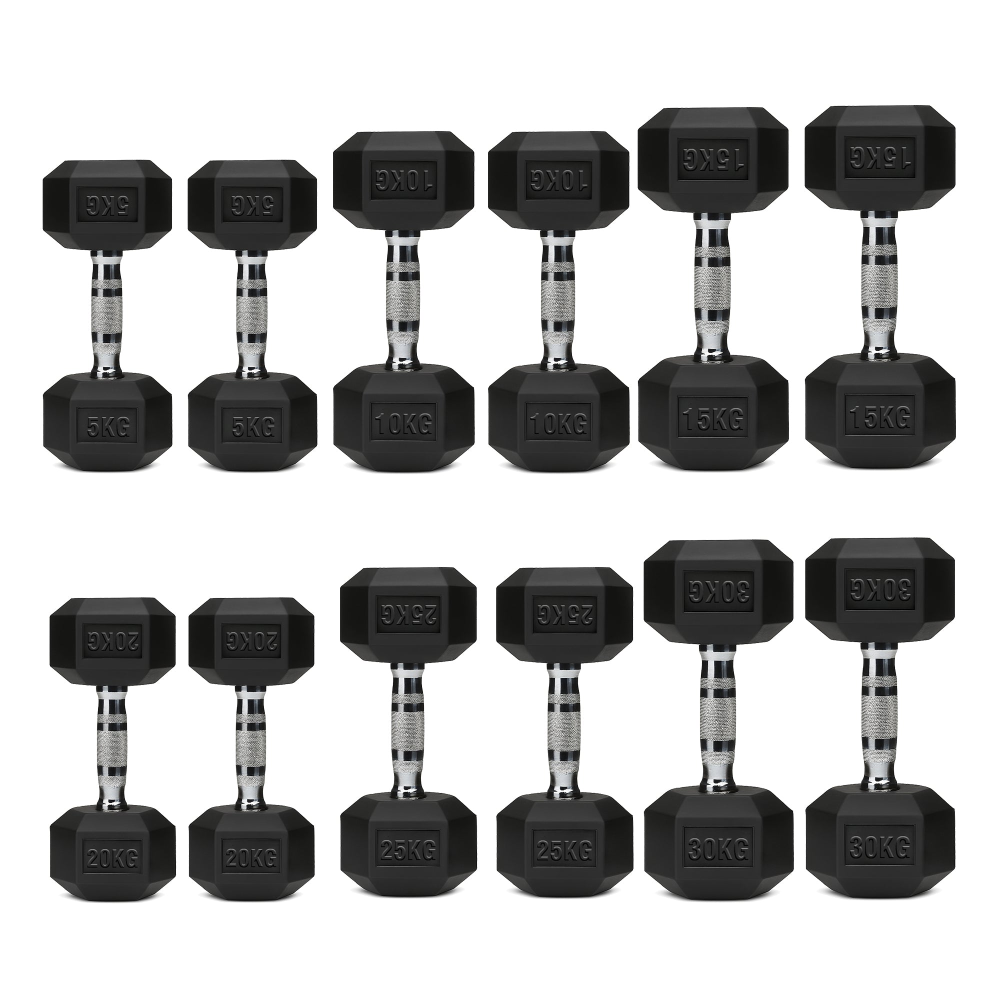 Hex Dumbbells 6 Tier Rack with or without Weights & Bench – Vertical Dumbbell Storage Stand for Home Gym (2.5kg–30kg)