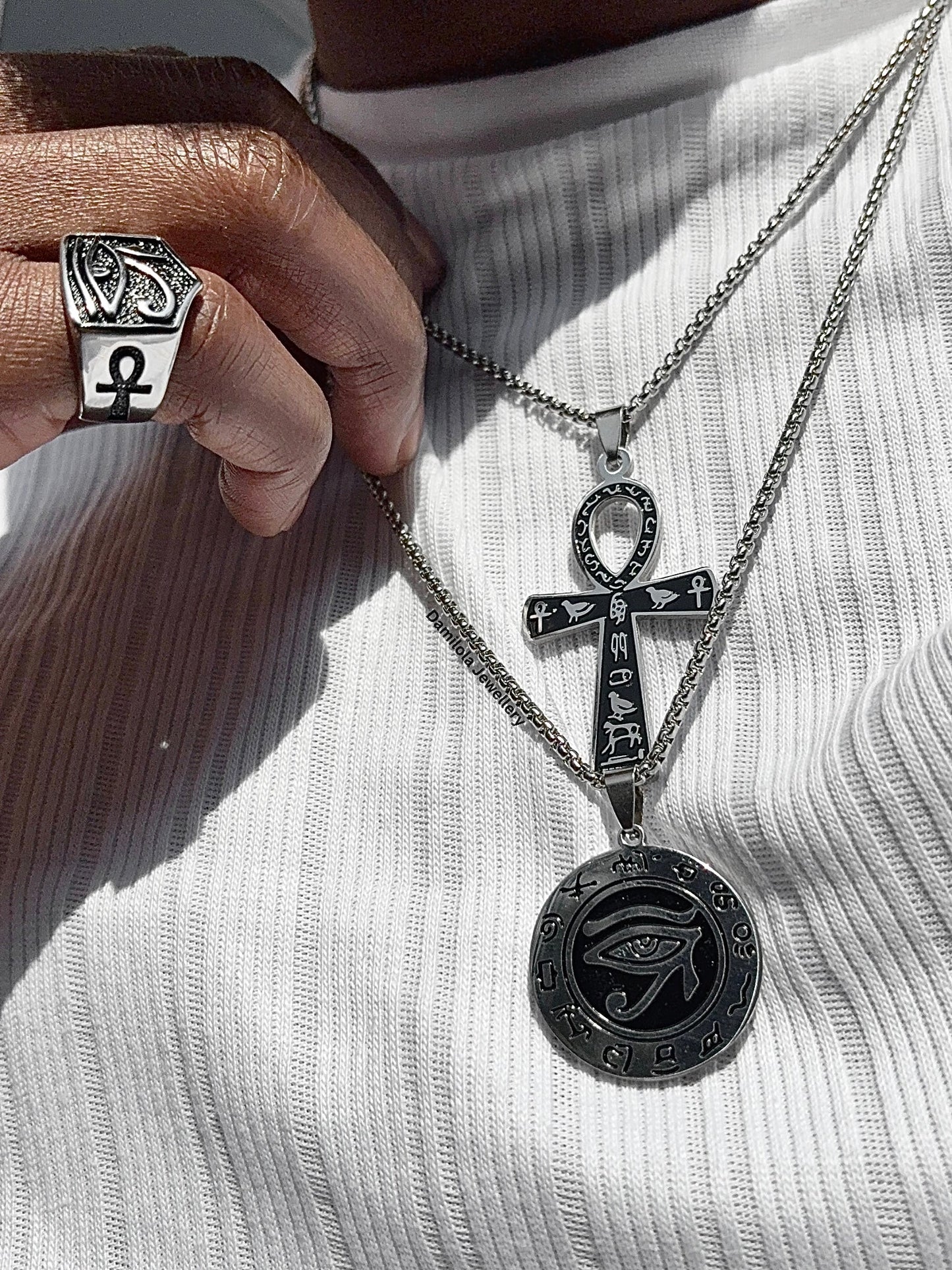 Ancient Ankh Noir Necklace