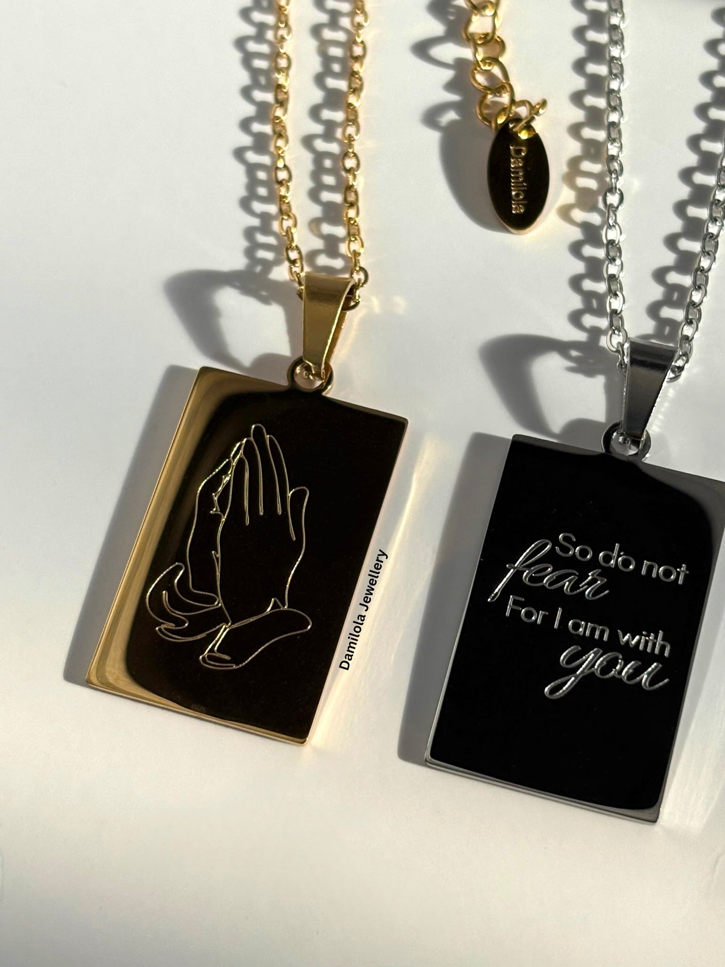 ‘So Do Not Fear’ Necklace - Gold/Silver - Double Sided