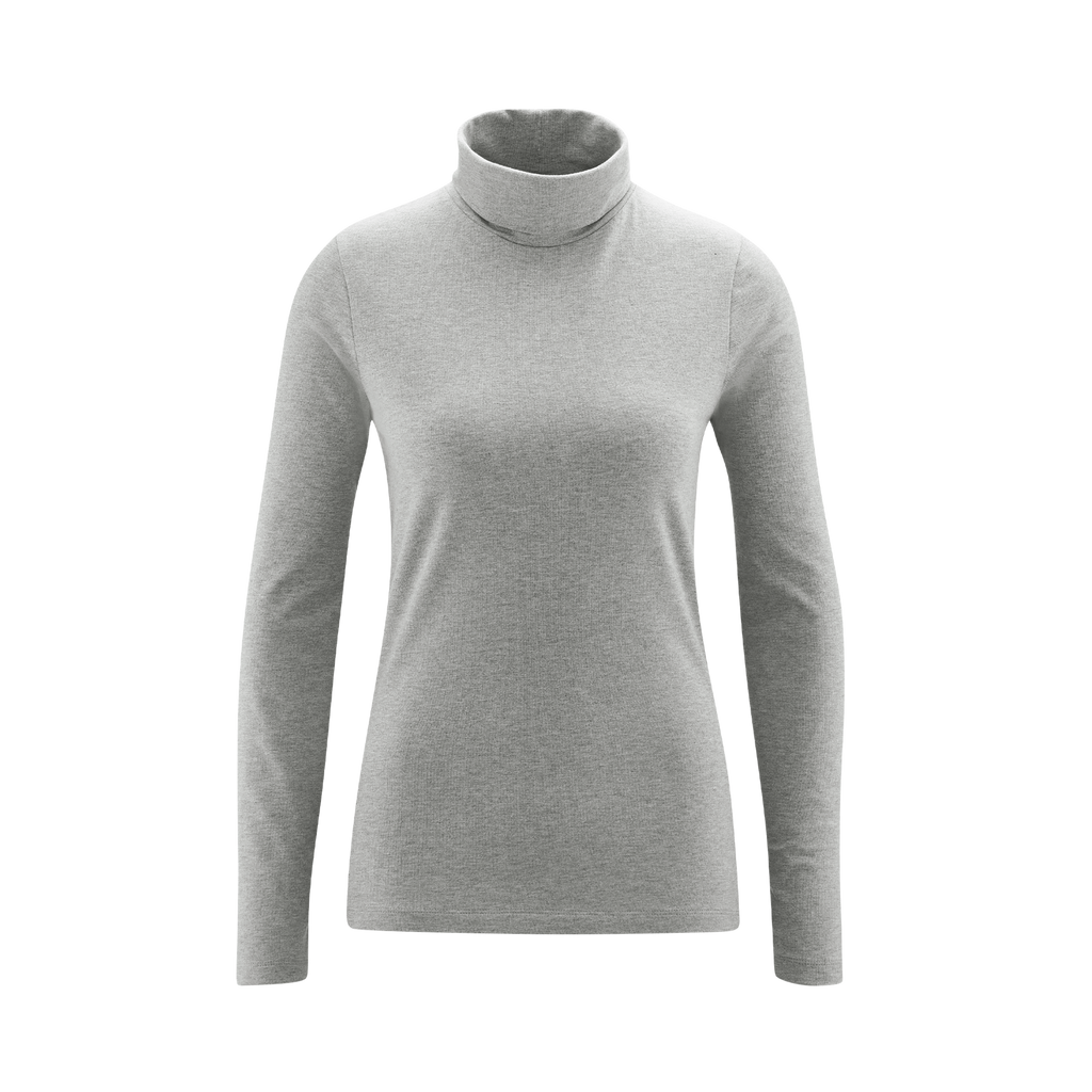 Organic Long Sleeve Stretch Turtleneck T-shirt: Womens