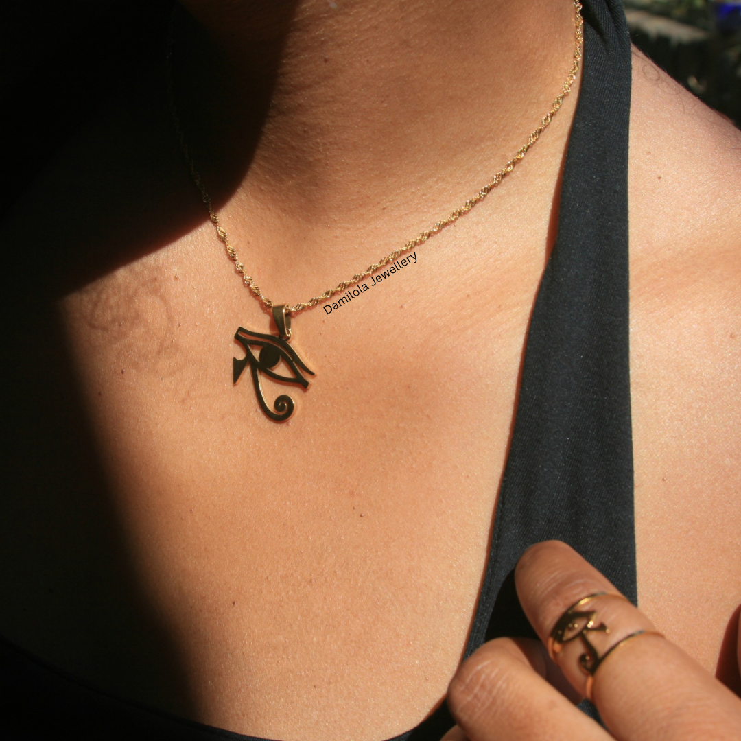 Eye Of Horus Necklace - Gold/Steel