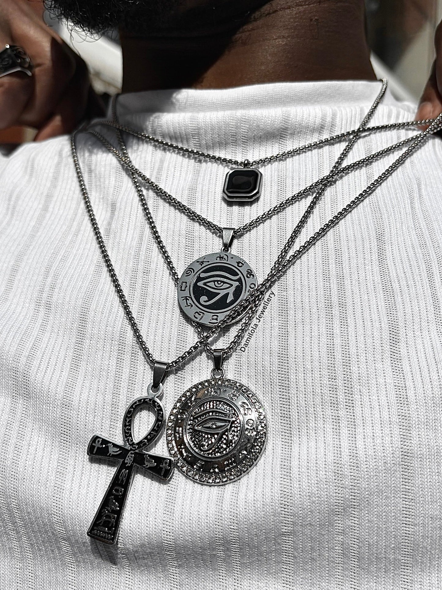 Ancient Ankh Noir Necklace