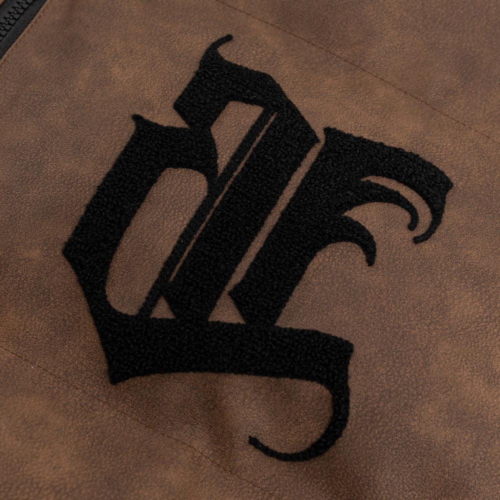Men's Embroidered Jacket Letter Cotton-Padded