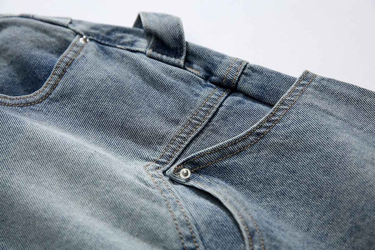 Men’s Denim Shorts - Multi-Pocket Ripped