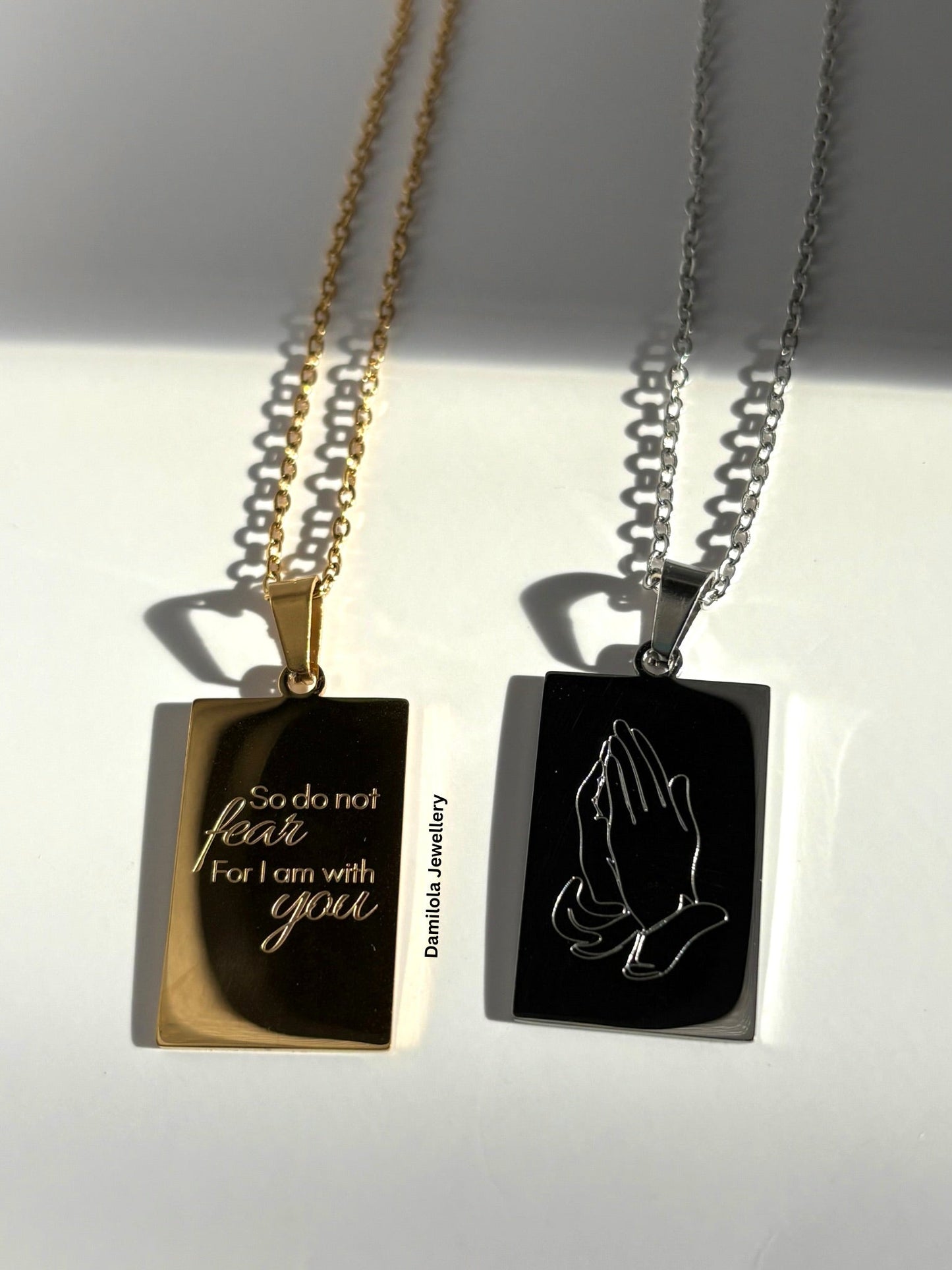‘So Do Not Fear’ Necklace - Gold/Silver - Double Sided