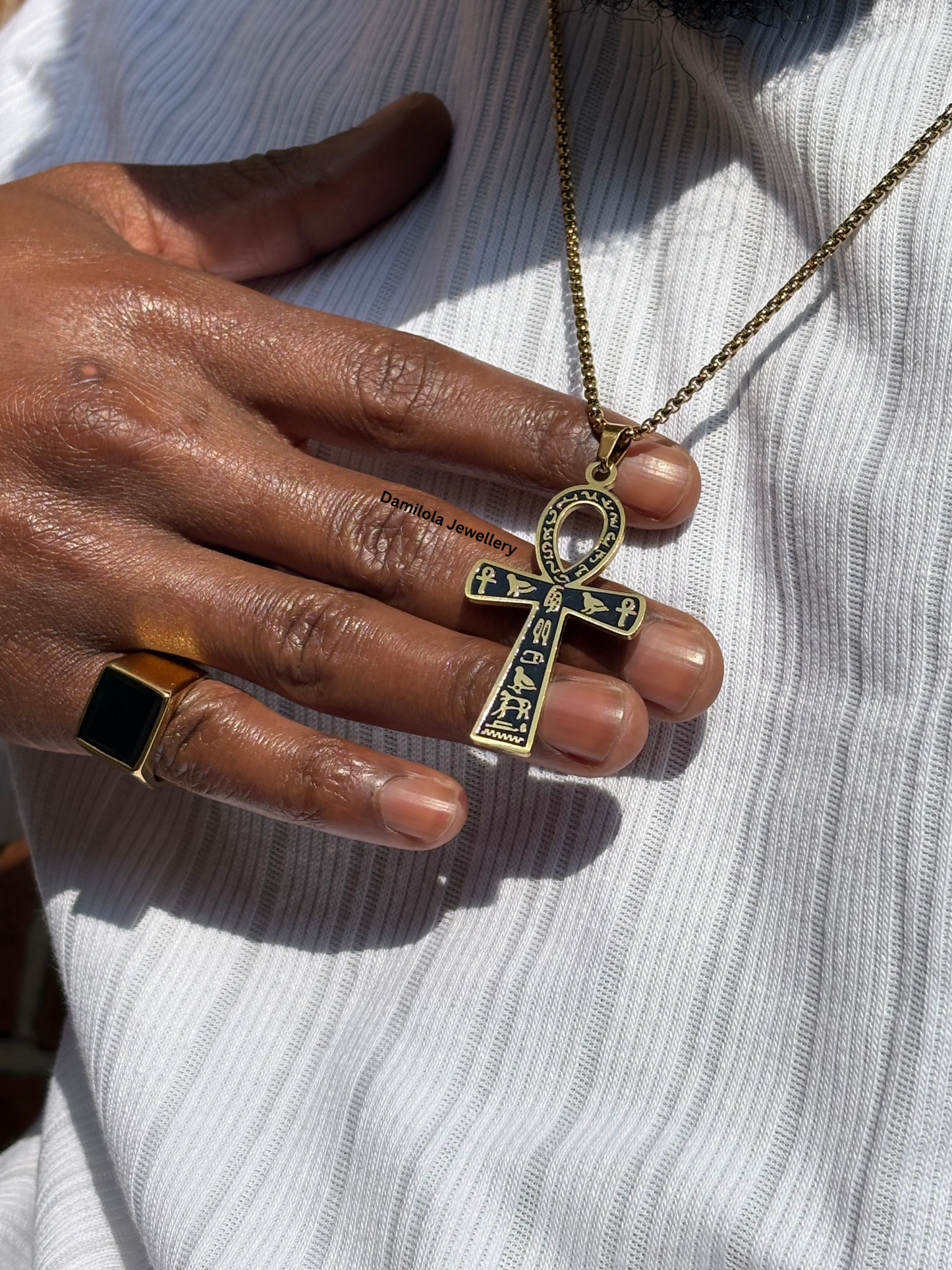 Ancient Ankh Noir Necklace