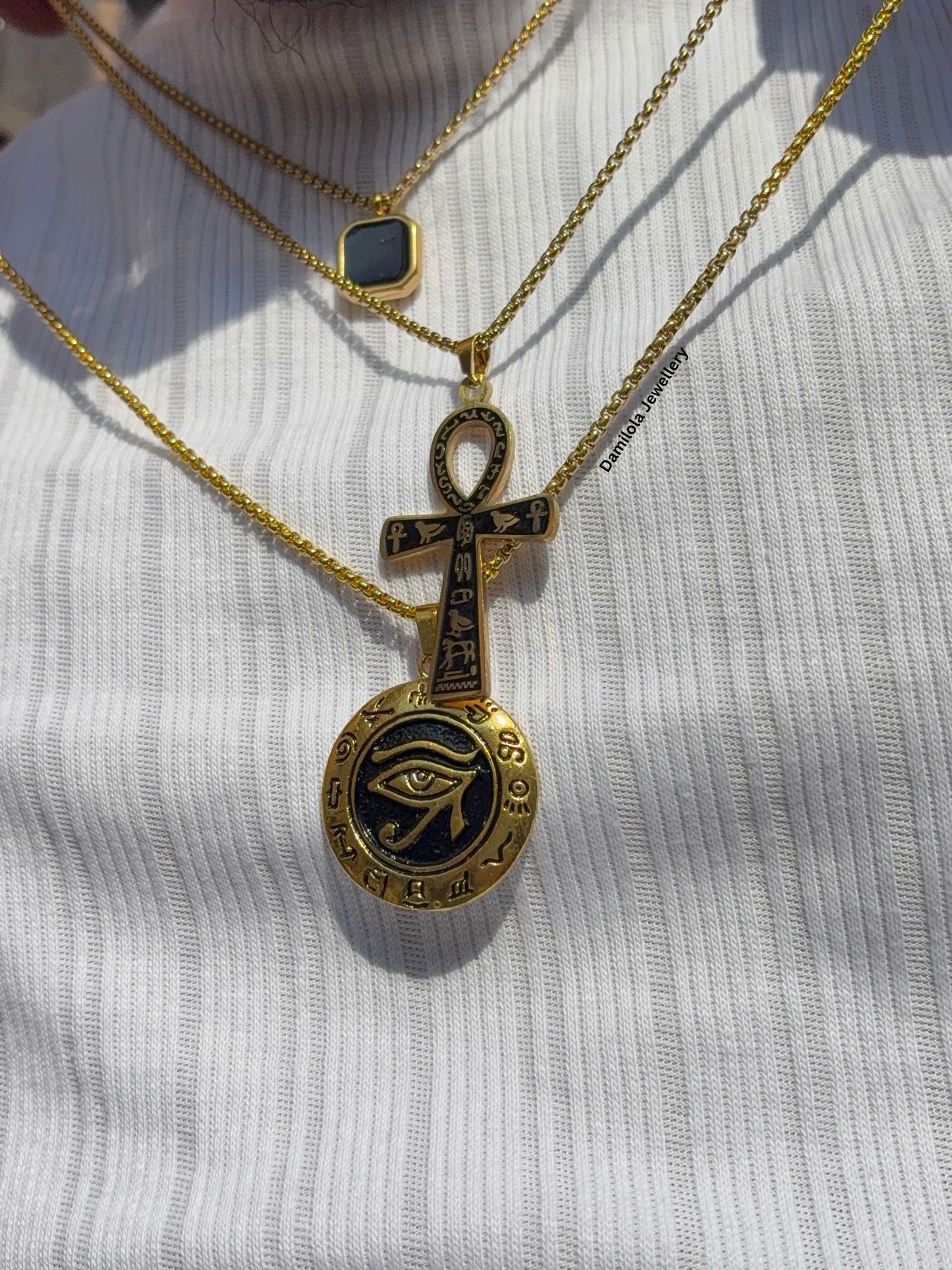 Ancient Ankh Noir Necklace