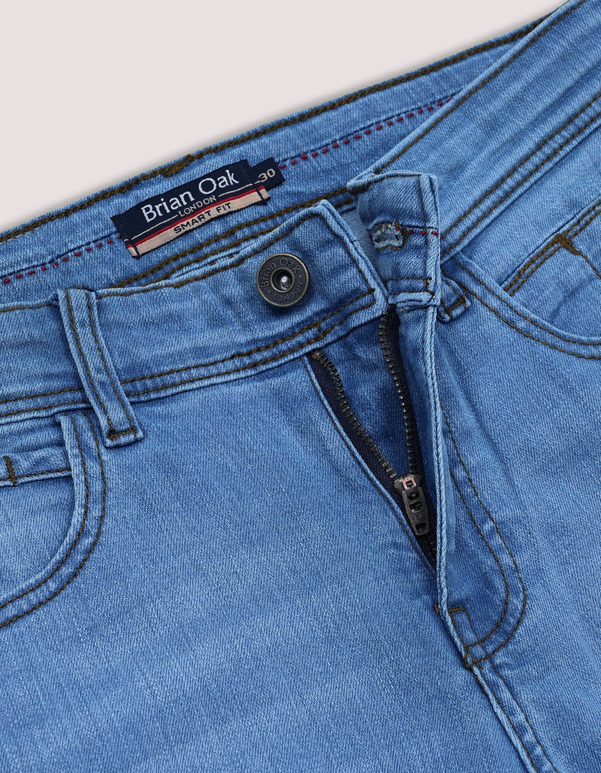 Ice Blue Comfort Stretch Jeans - Regular Fit