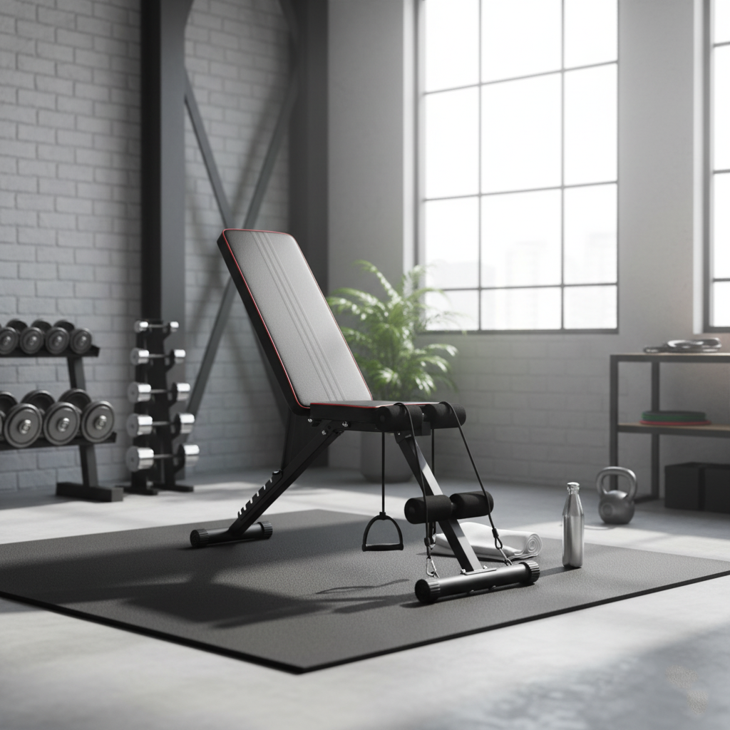 Sharkpower Foldable Adjustable Workout Bench for Home Gym
