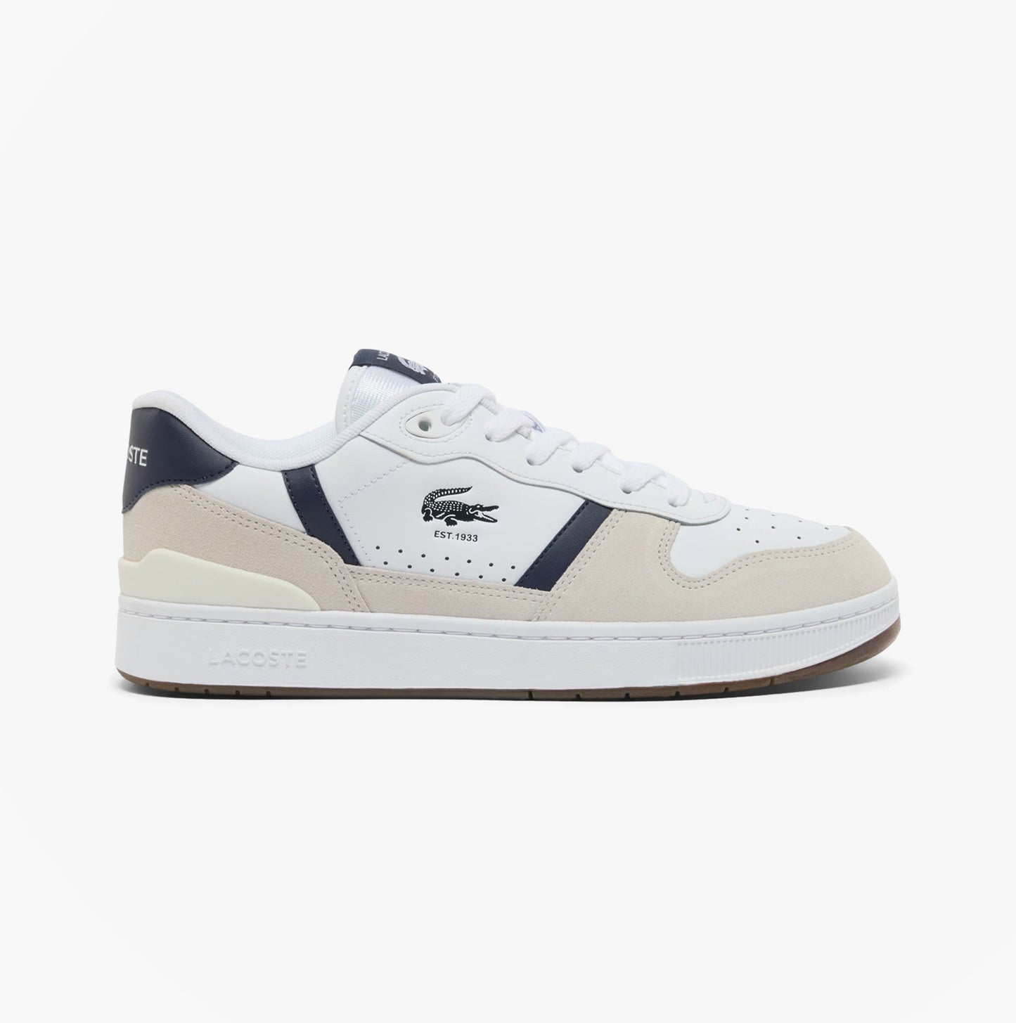 Lacoste T-CLIP SET Mens Court Trainers Trainers White/Navy
