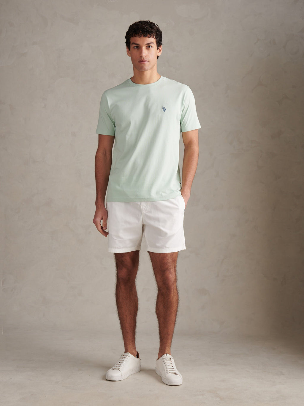 Mens Double Horsemen T-Shirt Aqua Foam
