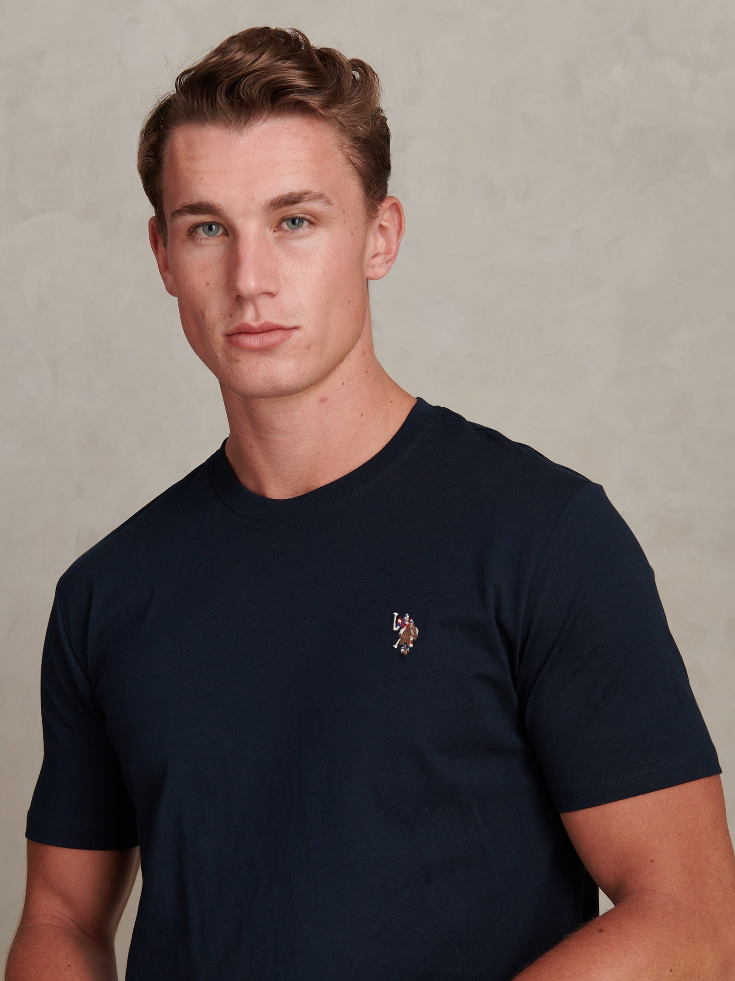 Mens Double Horsemen T-Shirt Dark Sapphire Navy / Multi Coloured DHM