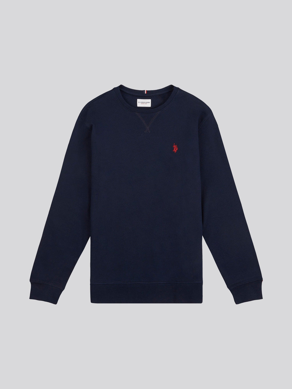 Mens Double Horsemen Sweatshirt Dark Sapphire Navy / Haute Red DHM