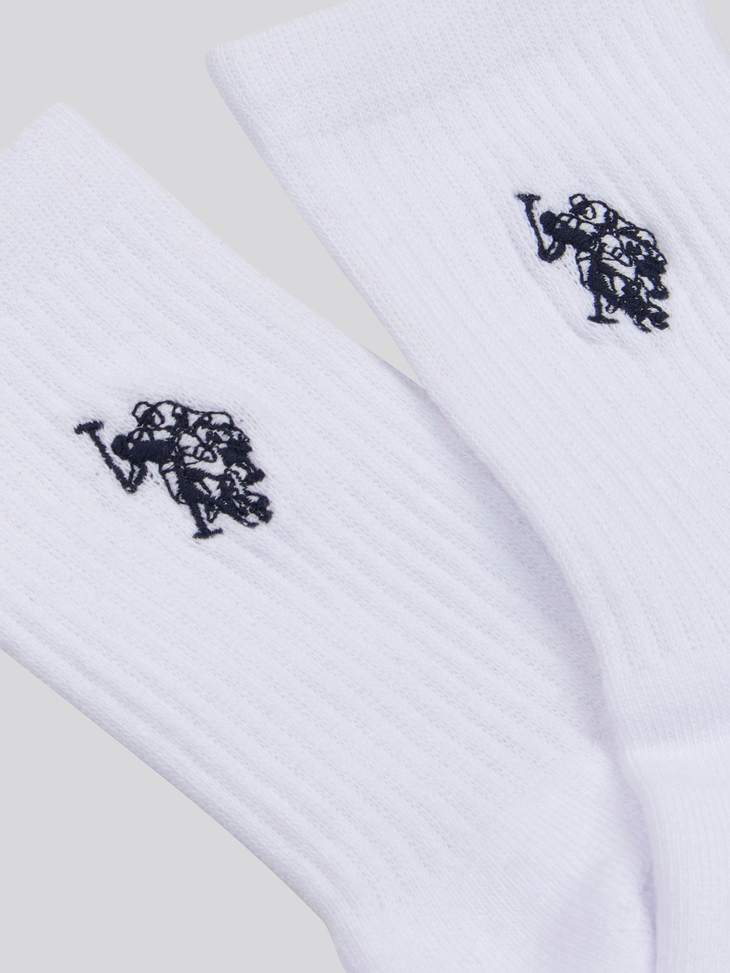 Mens Five Pack Quarter Sports Socks in Bright White