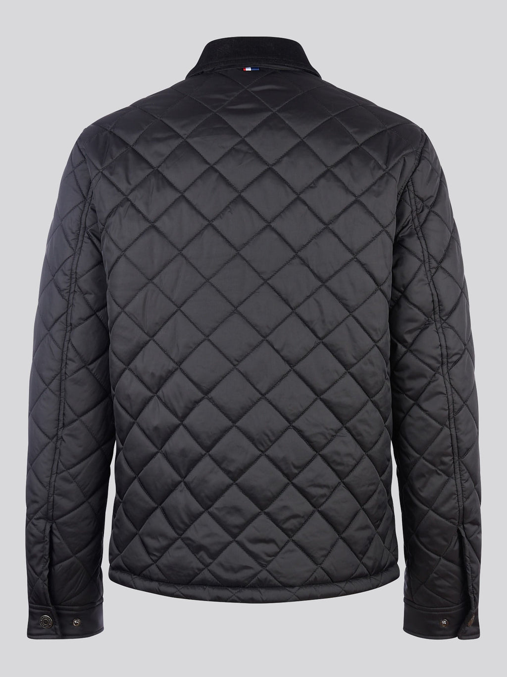 Mens Diamond Quilt Padded Collared Jacket in Black