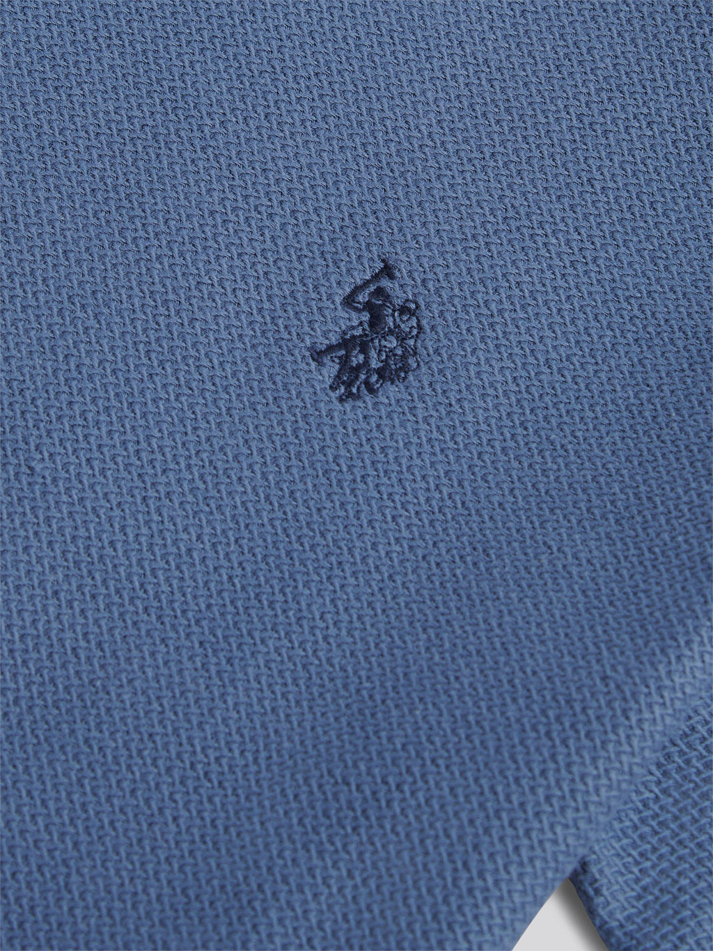 Mens HerringboneTexture T-Shirt in Vintage Indigo