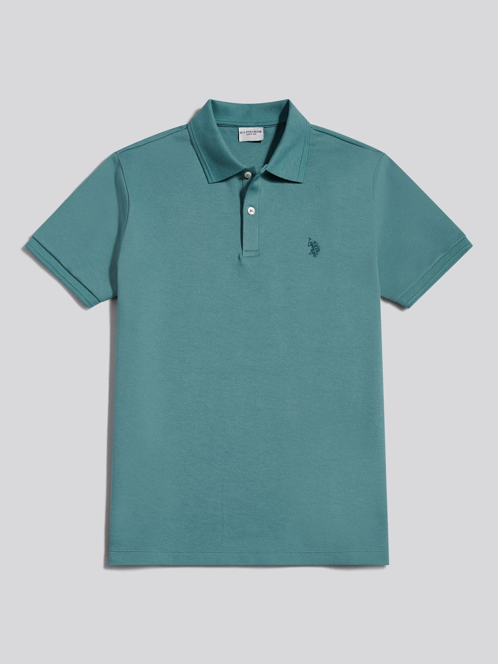 Mens Twill Texture Polo Shirt Arctic
