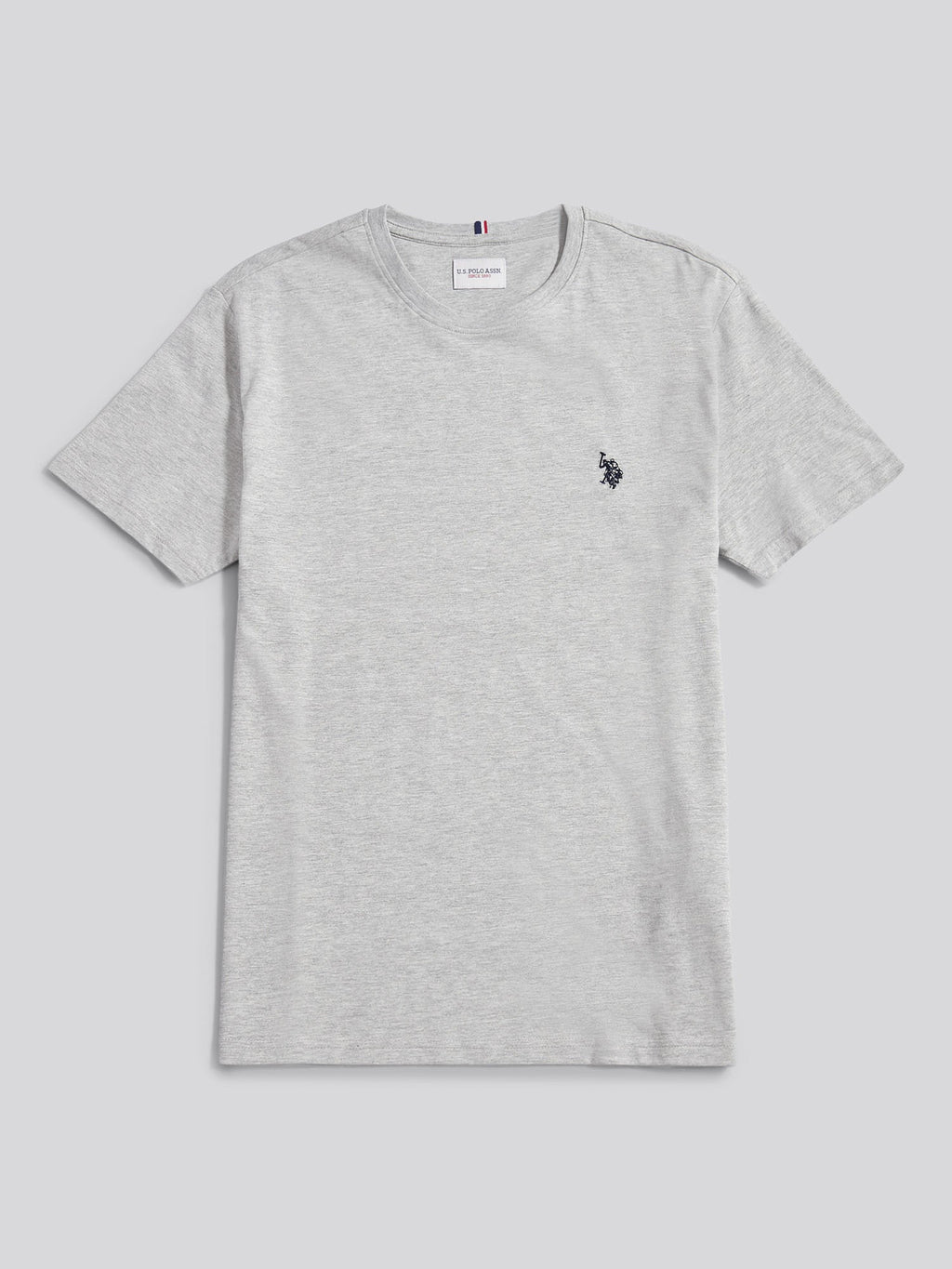 Mens USPA Back Graphic T-Shirt in Mid Grey Marl