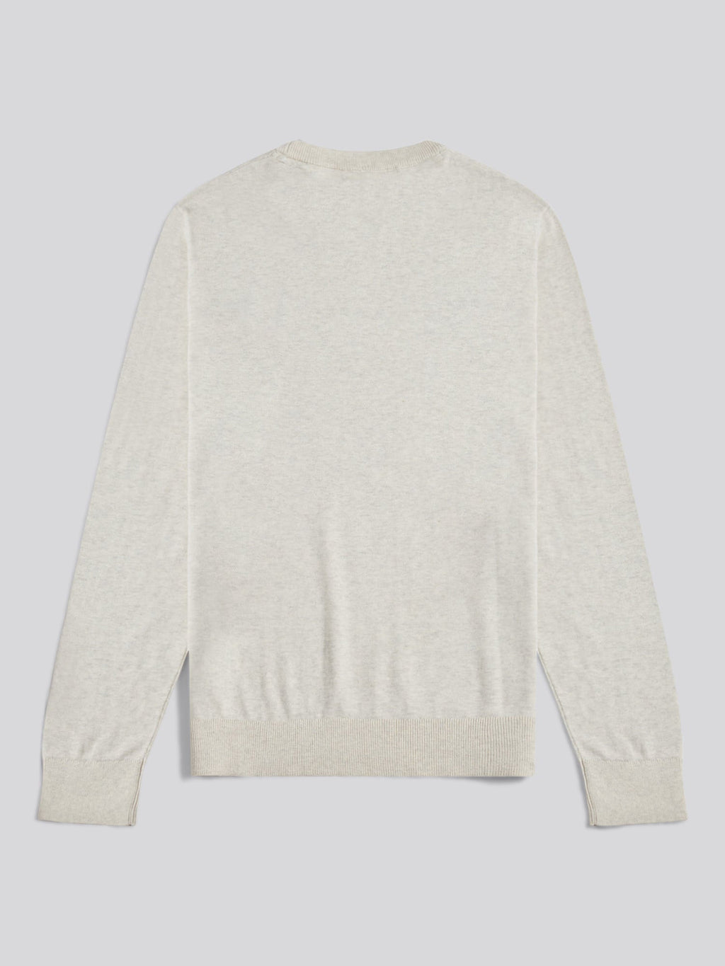 Mens Double Horsemen Cotton Knit Crew Jumper Birch Marl