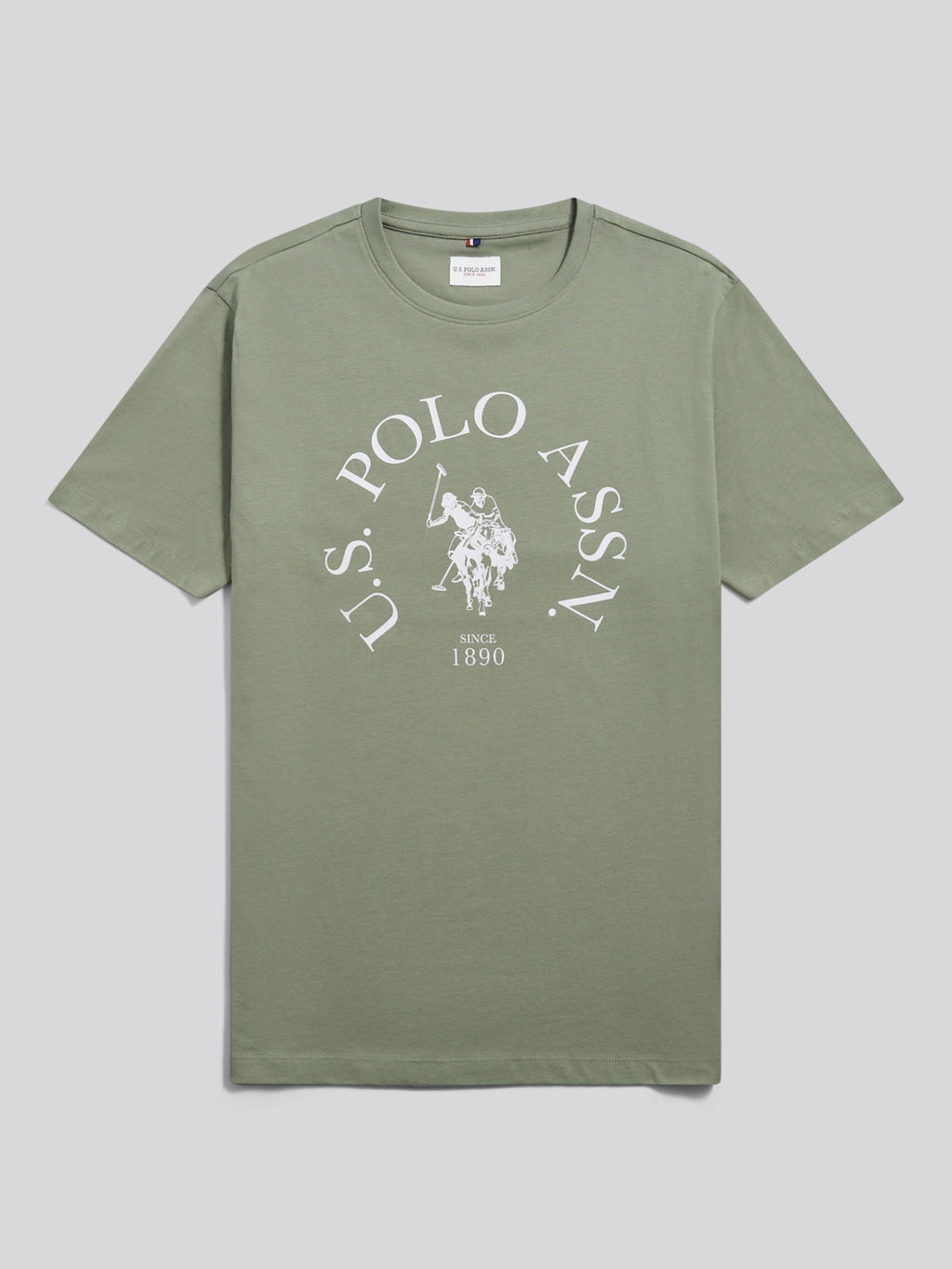Mens Minimal Circle Print T-Shirt Sea Spray