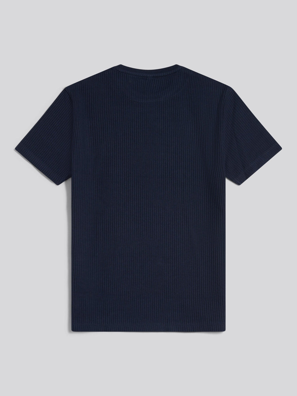 Mens Rib Texture T-Shirt Dark Sapphire Navy