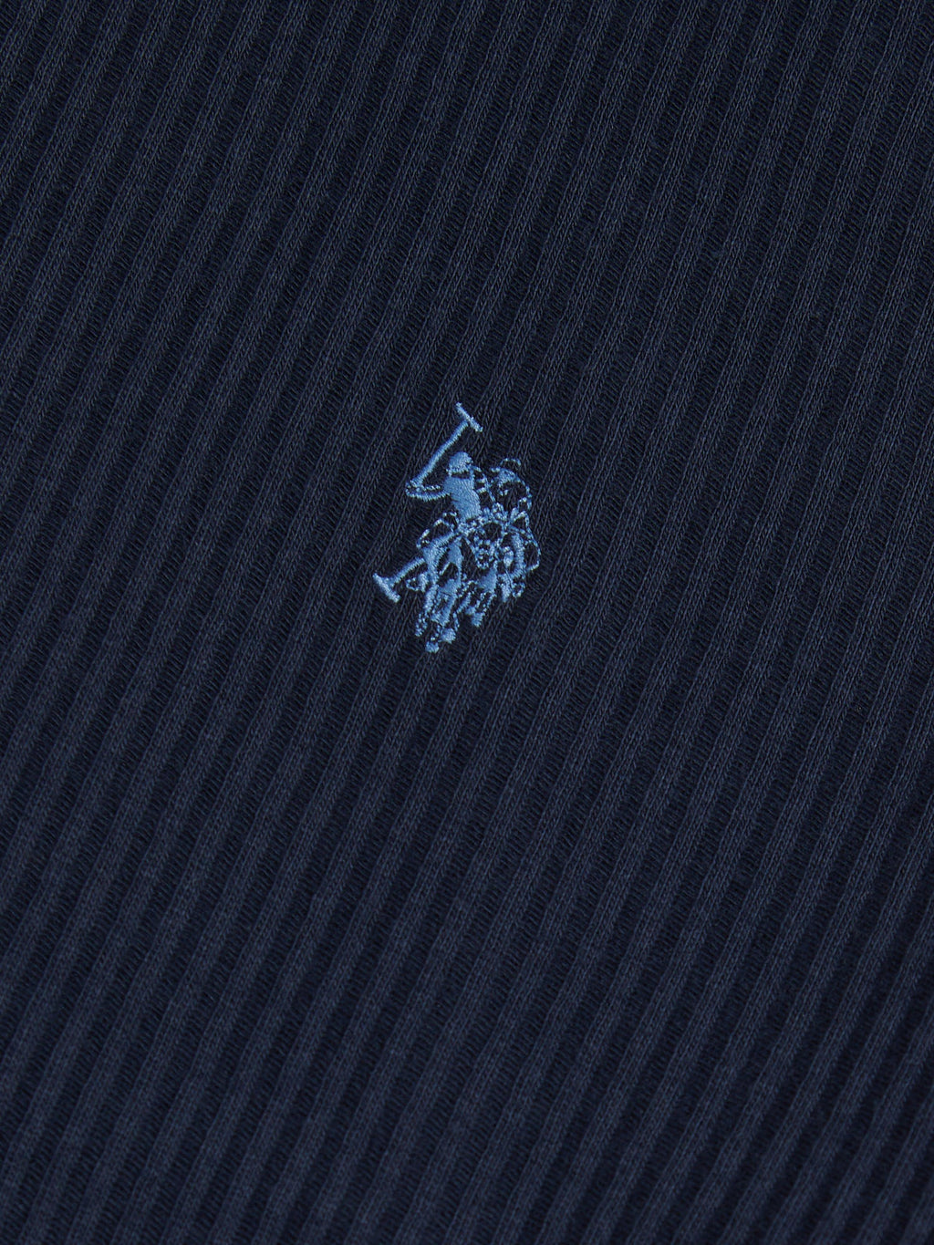 Mens Rib Texture T-Shirt Dark Sapphire Navy