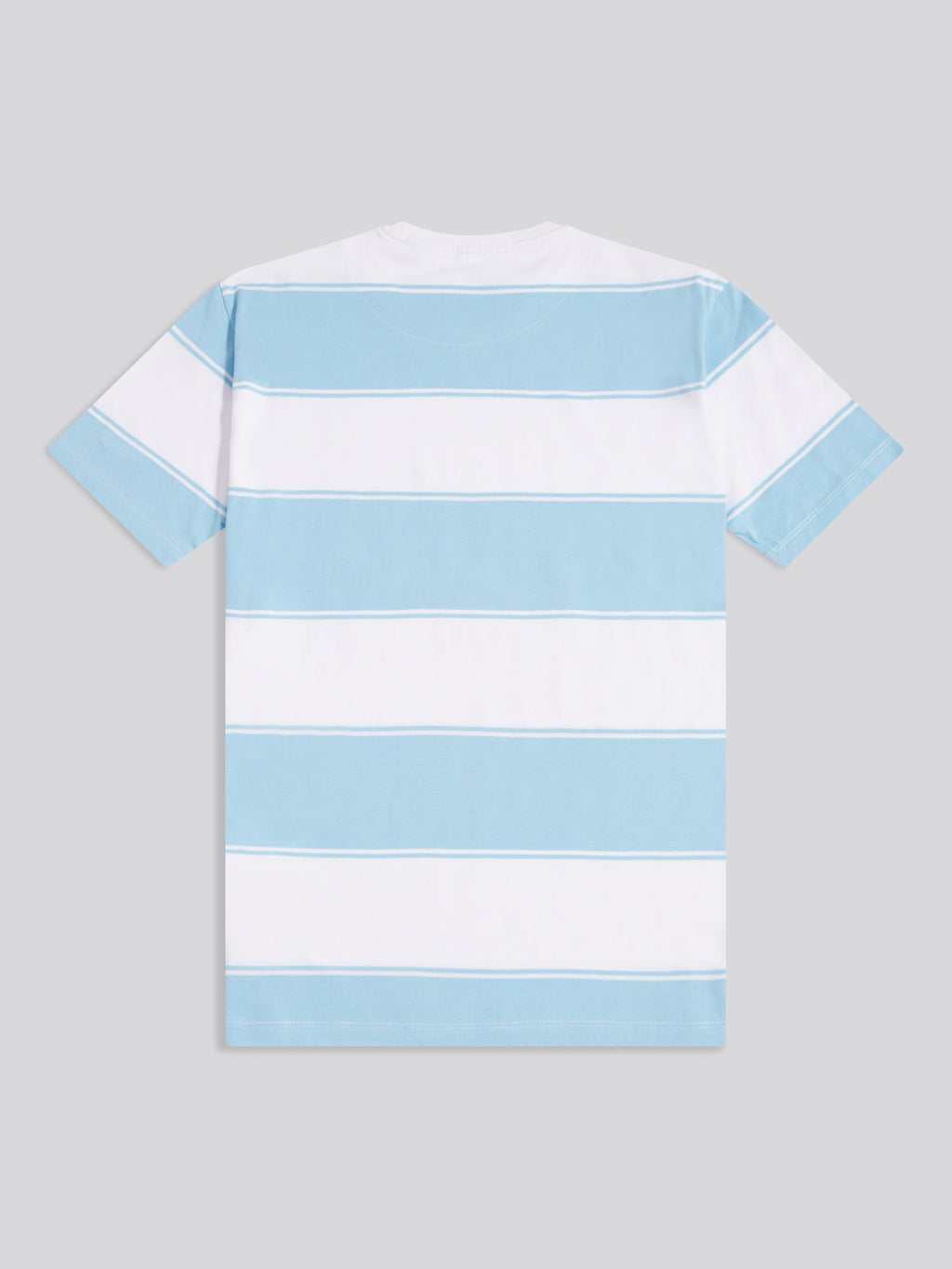 Mens Wide Stripe T-Shirt Air Blue